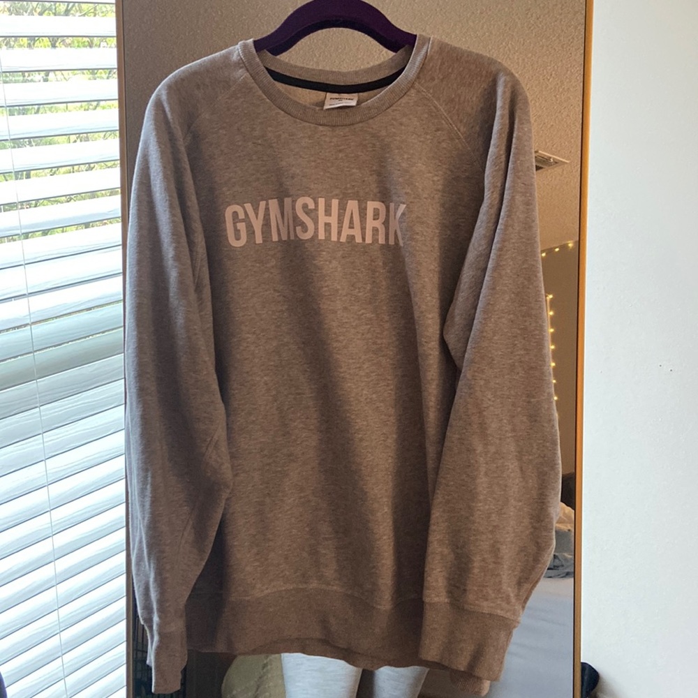 mens gymshark extra large gray crew neck